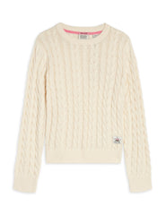 SCOTCH & SODA CABLE CREWNECK SWEATER