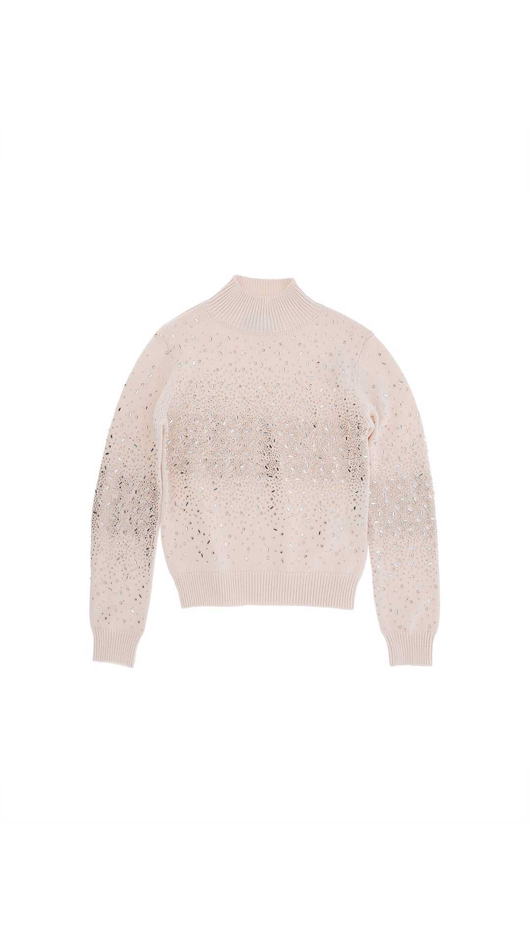 ERMANNO SCERVINO  CRYSTAL DETAIL MOCK NECK SWEATER