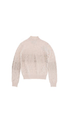 ERMANNO SCERVINO  CRYSTAL DETAIL MOCK NECK SWEATER