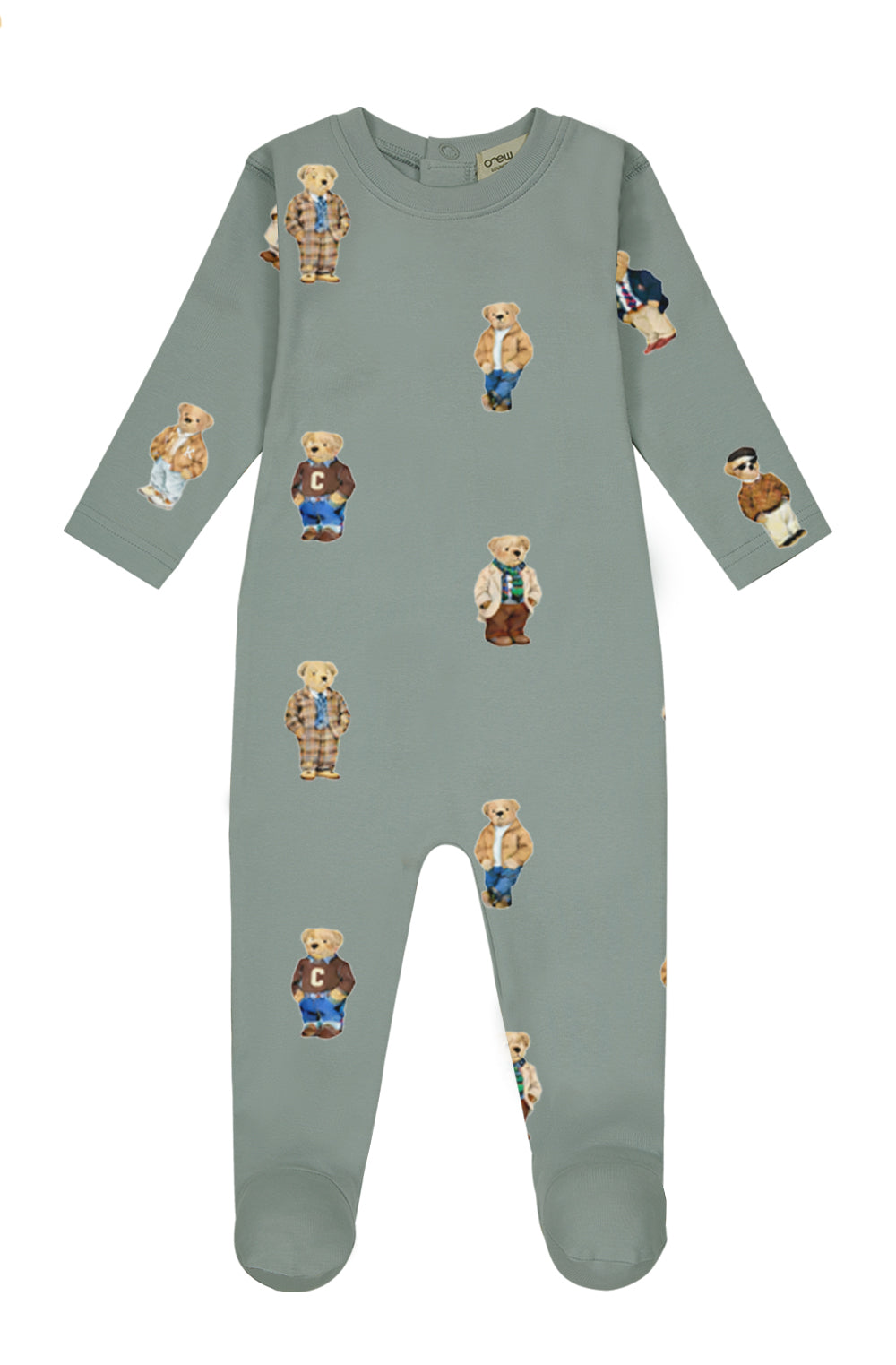 CREW LOUNGE TEDDY PATTERN LOUNGE FOOTIE