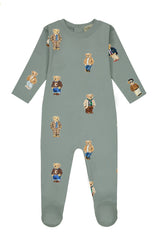 CREW LOUNGE TEDDY PATTERN LOUNGE FOOTIE