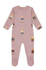 CREW LOUNGE TEDDY PATTERN LOUNGE FOOTIE