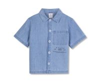 WYNKEN SHORT SLEEVE PANEL DENIM SHIRT