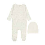 LILETTE 3PC STARRY NIGHT FOOTIE + BEANIE + BLANKET SET