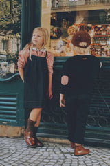 MADELEINE GINGHAM EMBROIDERED COLLAR SWEATSHIRT