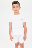 CREW KIDS 2PC DENIM PATCH TEE WITH SHORTS