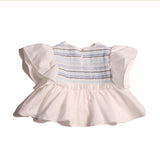 TIA CIBANI 2PC SOFIA SMOCKED BLOUSE WITH GATHERED BLOOMERS