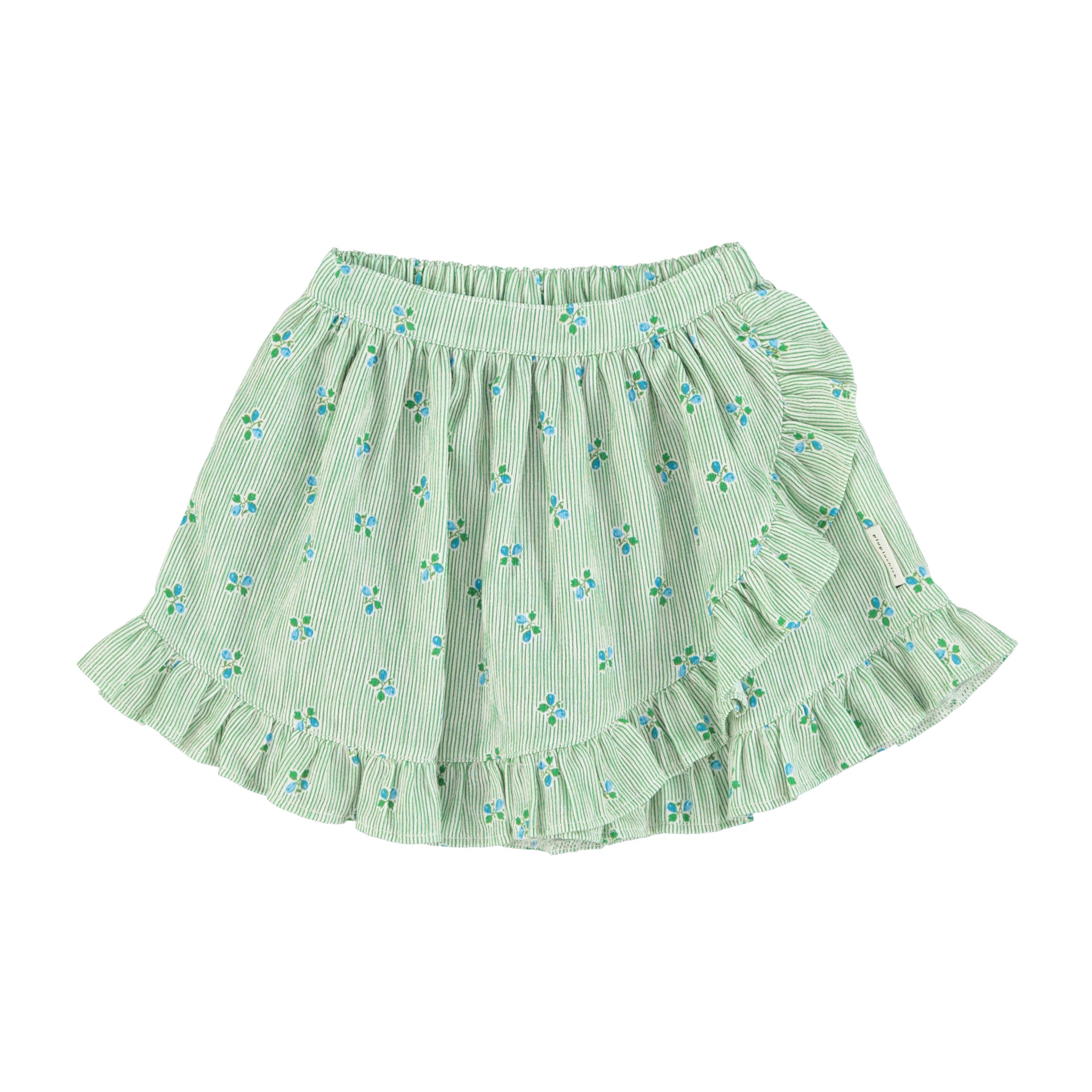 PIUPIUCHICK SMALL FLOWERS CROSSED FRONT WITH RUFFLES SKIRT