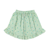 PIUPIUCHICK SMALL FLOWERS CROSSED FRONT WITH RUFFLES SKIRT