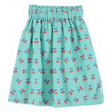 PIUPIUCHICK CHERRY PRINT CHECKERED SKIRT