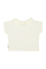 PIUPIUCHICK 2PC HEART PRINT COLLARED TSHIRT WITH CHECKERED SHORTS SET