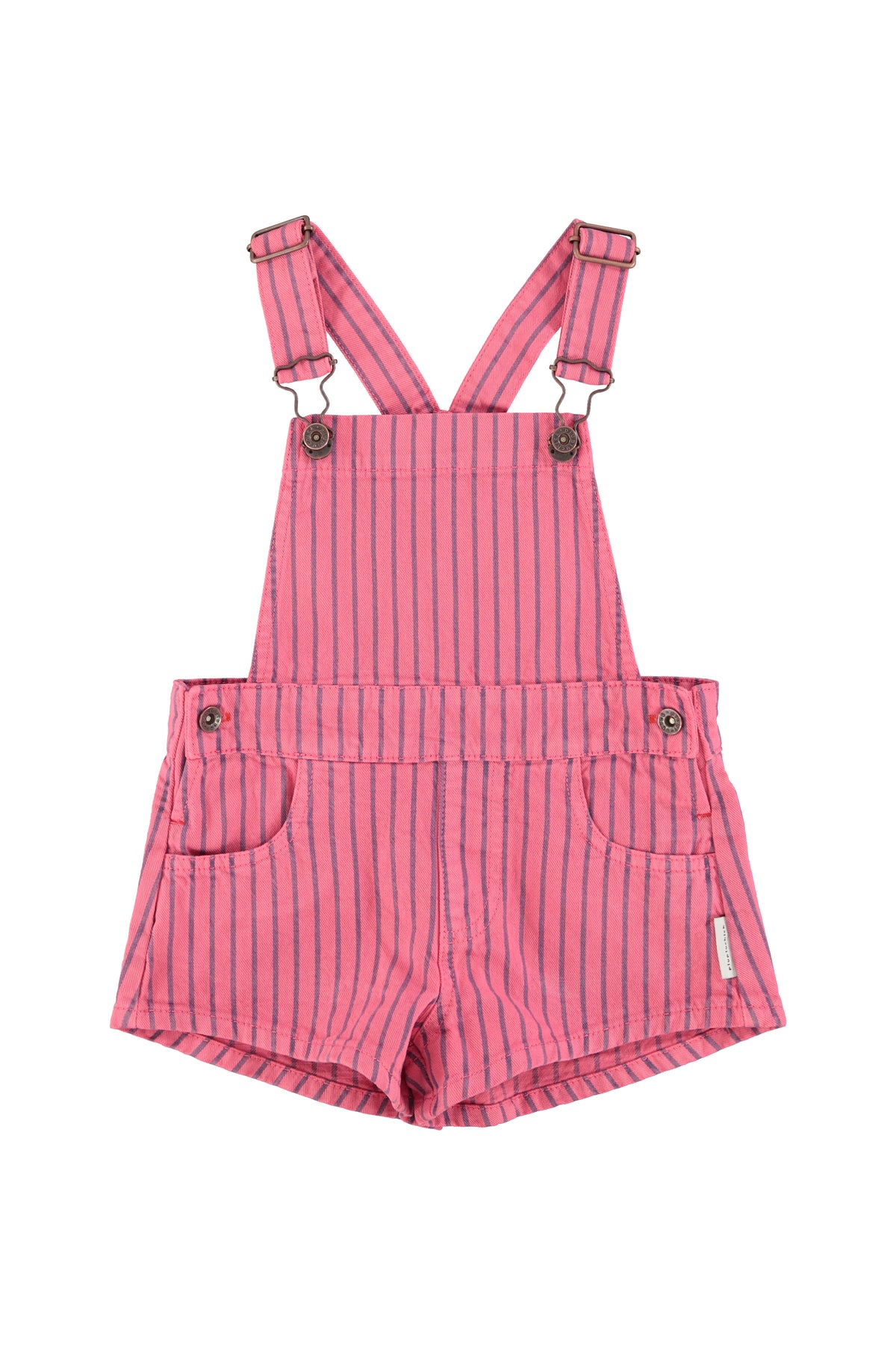 PIUPIUCHICK STRIPED SHORT OVERALLS