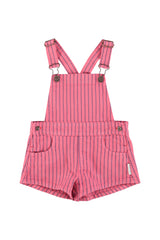 PIUPIUCHICK STRIPED SHORT OVERALLS