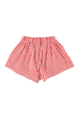 PIUPIUCHICK 2PC HEART PRINT COLLARED TSHIRT WITH CHECKERED SHORTS SET