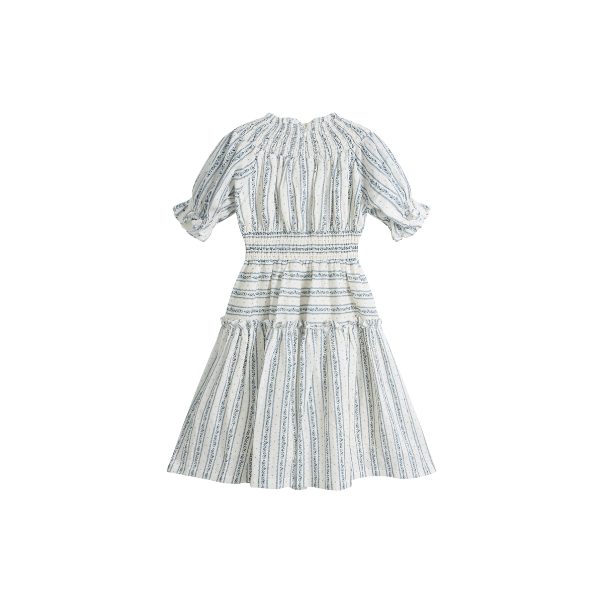 CERA UNA VOLTA EVELINA STRIPED SMOCKING DRESS