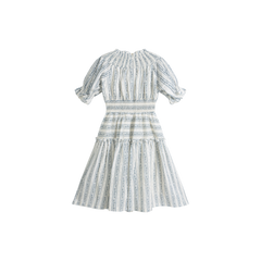 CERA UNA VOLTA EVELINA STRIPED SMOCKING DRESS