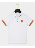 ESCADA SHORT SLEEVE POLO WITH CONTRAST TRIM AND STRIPE ON COLLAR