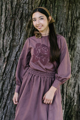 SWEET THREADS 2PC MONICA EMBROIDERED FLOWER SWEATER WITH SKIRT SET