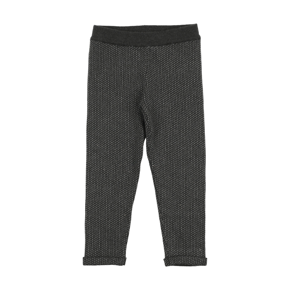 SWEET THREADS MONOCHROME PATTERNED KNIT LEGGINGS