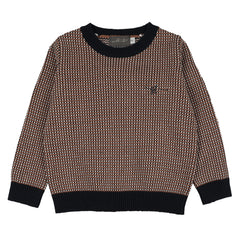 SWEET THREADS PATTERNED CREWNECK SWEATER