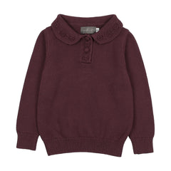 SWEET THREADS 2PC HERITAGE COLLARED KNIT TOP WITH PLEATED KNIT SKIRT