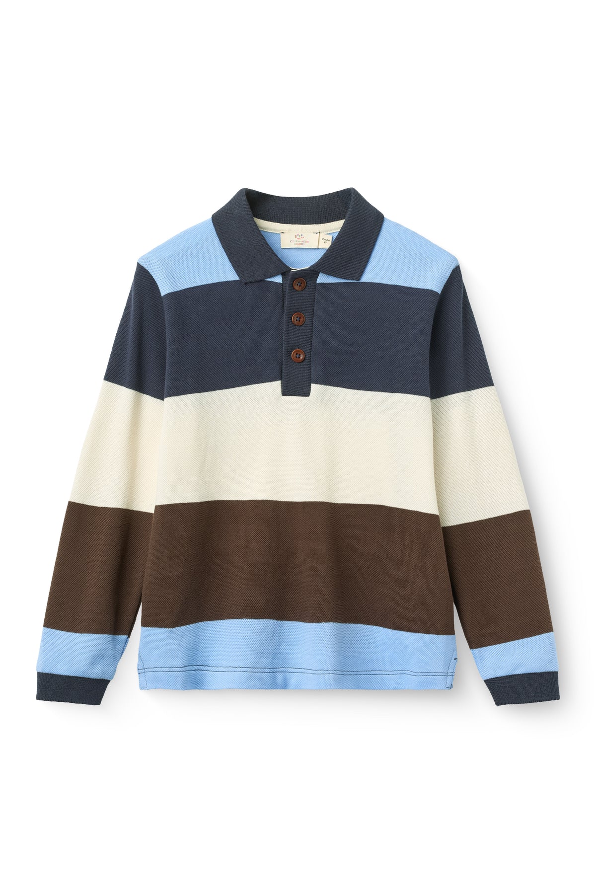 COPENHAGEN COLORS L.S STRIPED PIQUE POLO