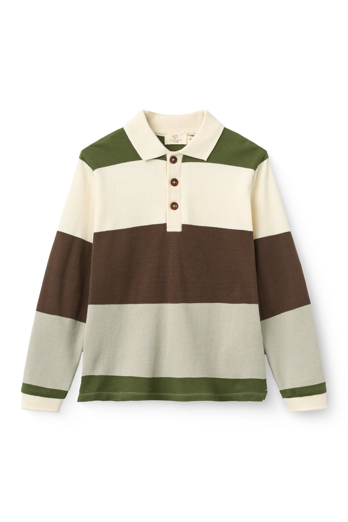 COPENHAGEN COLORS L/S STRIPED PIQUE POLO