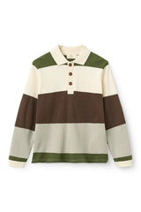 COPENHAGEN COLORS L/S STRIPED PIQUE POLO
