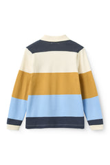 COPENHAGEN COLORS L/S STRIPED PIQUE POLO