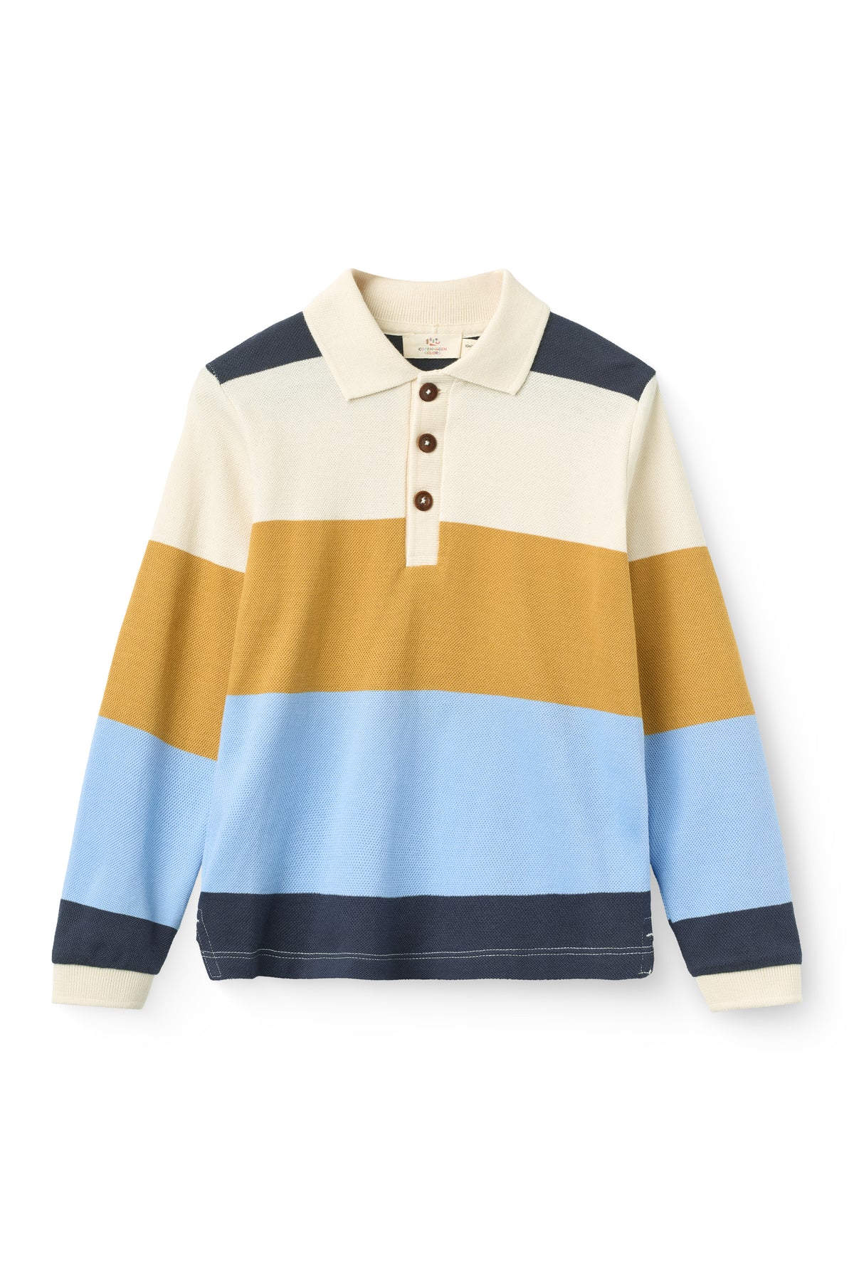 COPENHAGEN COLORS L/S STRIPED PIQUE POLO