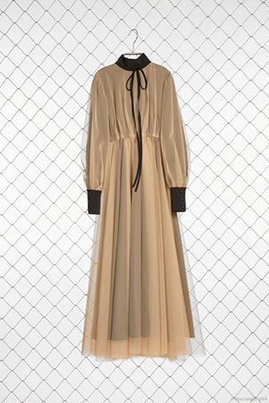 VENERA ARAPU TULLE OVERLAY DRESS