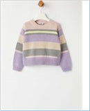 IL GUFO STRIPED COLORBLOCK KNIT SWEATER