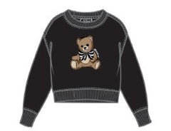 MOSCHINO LONG SLEEVE BEAR WITH BOW GRAPHIC MOSCHINO SWEATSHIRT