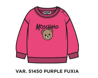 MOSCHINO LOGO BEAR FACE PTACH SWEATSHIRT
