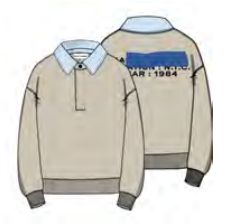 MARC JACOBS STRIPE COLLAR SHIRT LOOK SWEATSHIRT