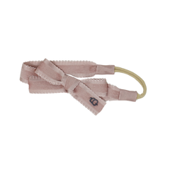 BANDEAU SCALLOP GROSSGRAIN VELVET BABY HEADWRAP WITH BOW