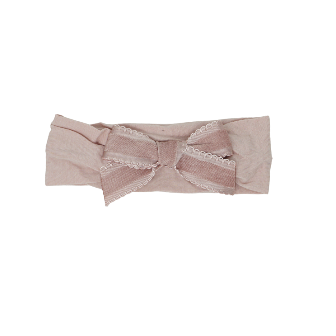 BANDEAU SCALLOP GROSSGRAIN VELVET BABY MODAL BAND
