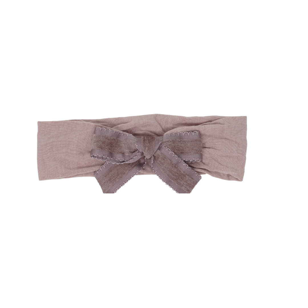 BANDEAU SCALLOP GROSSGRAIN VELVET BABY MODAL BAND