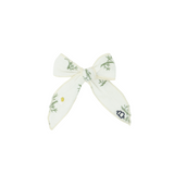 BANDEAU SCATTERED EMBROIDERED FLORAL BOW CLIP