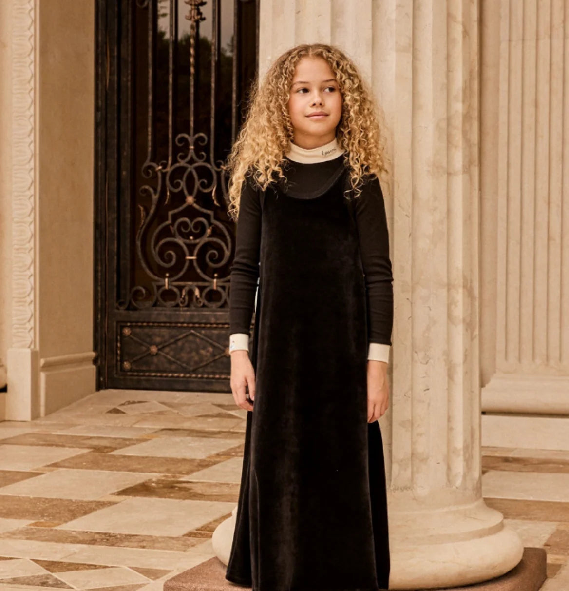 LITTLE PARNI VELOUR MAXI JUMPER