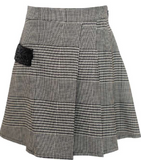 ILLIANA HOUNDSTOOTH POCKET DETAIL PLEAT SKIRT