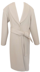 ILLIANA BELTED WOOL DRESS COAT