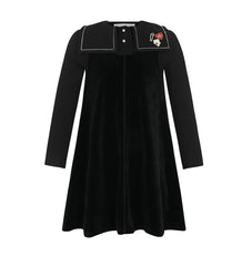 LITTLE PARNI VELOUR DRESS