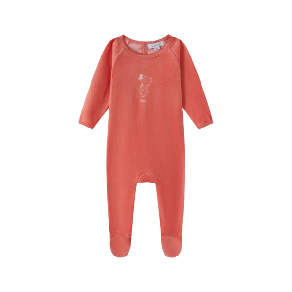 OUBON DUCK PRINT VELOUR FOOTIE