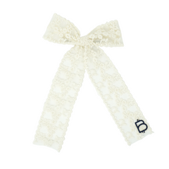 BANDEAU SHEER FLORALS LARGE BOW CLIP