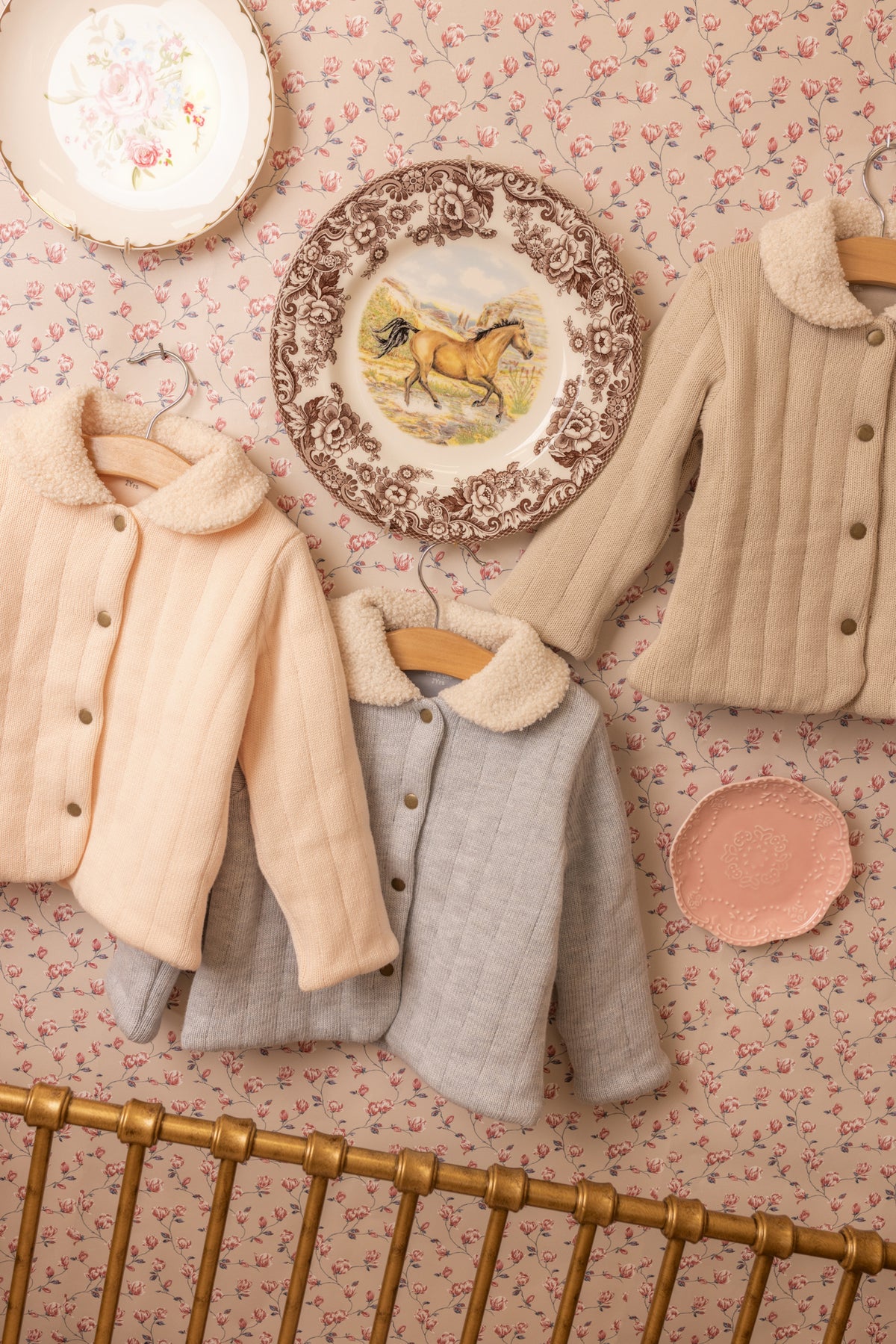 BEE & DEE  SHERPA COLLAR KNIT JACKET