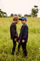 LITTLE PARNI DENIM COLLAR POLO