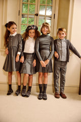 LITTLE PARNI COLLAR & CUFF BUTTON DOWN DRESS