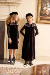 LITTLE PARNI VELOUR DRESS