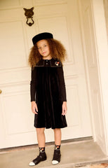 LITTLE PARNI VELOUR DRESS